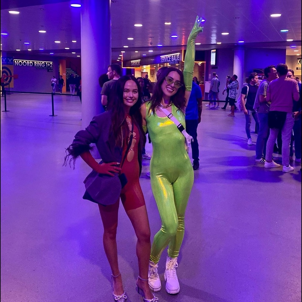 *CUSTOM MADE*DUA LIPA CONCERT OUTFIT with opera gloves